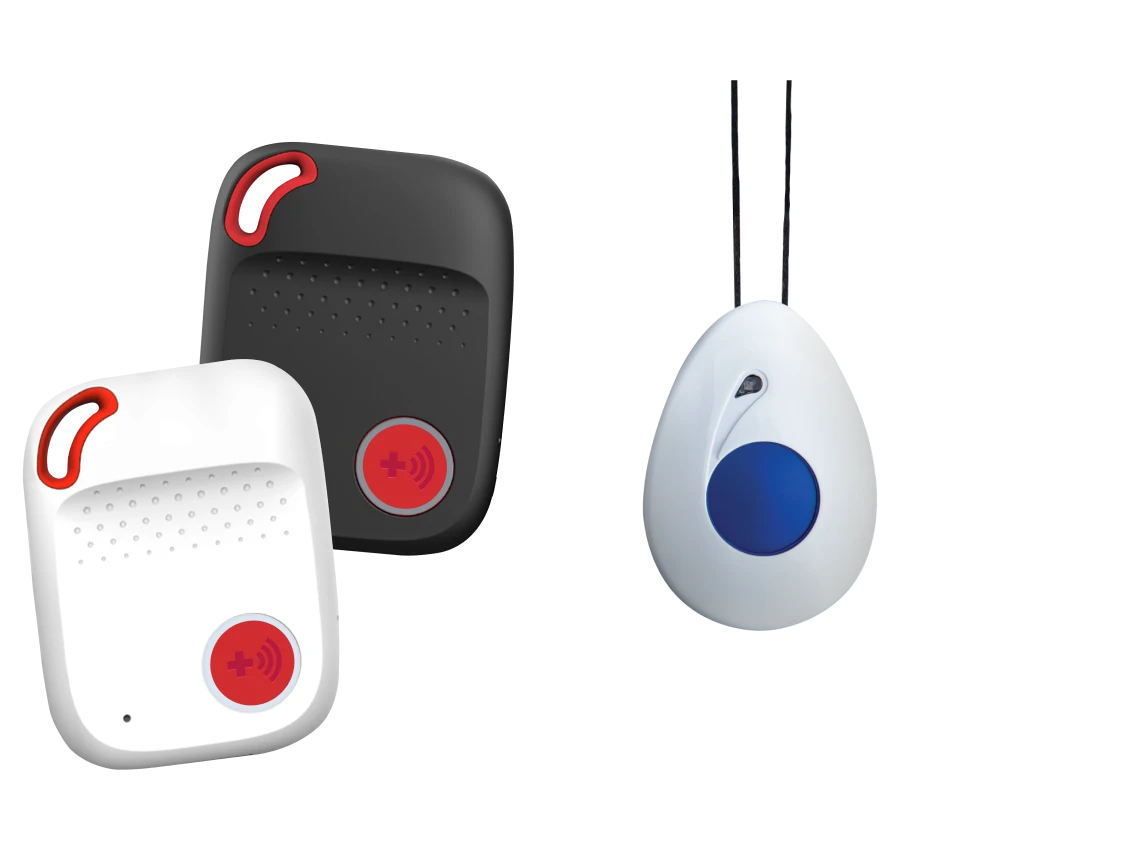 two sos alert devices and one fall detection pendant