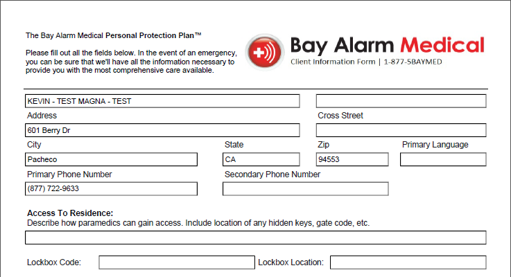 Personalized Emergency Response - Instructions for Paramediccs