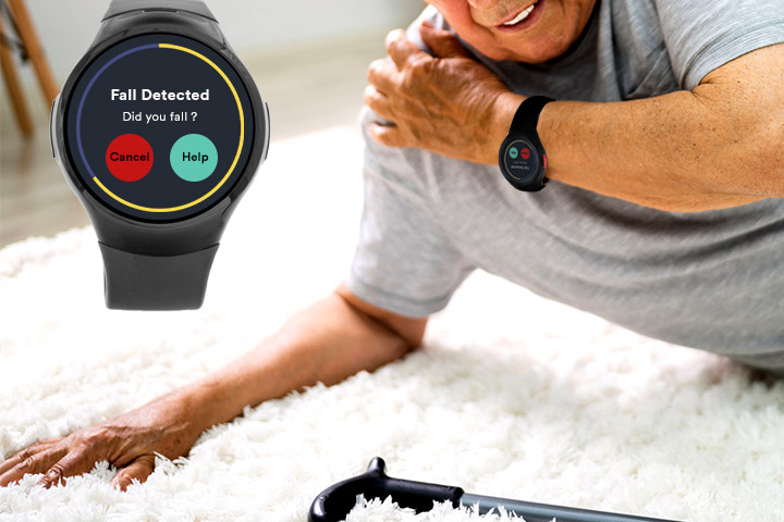 Smart Watch Elderly Fall Alarm, Elderly Gps Tracker Watch