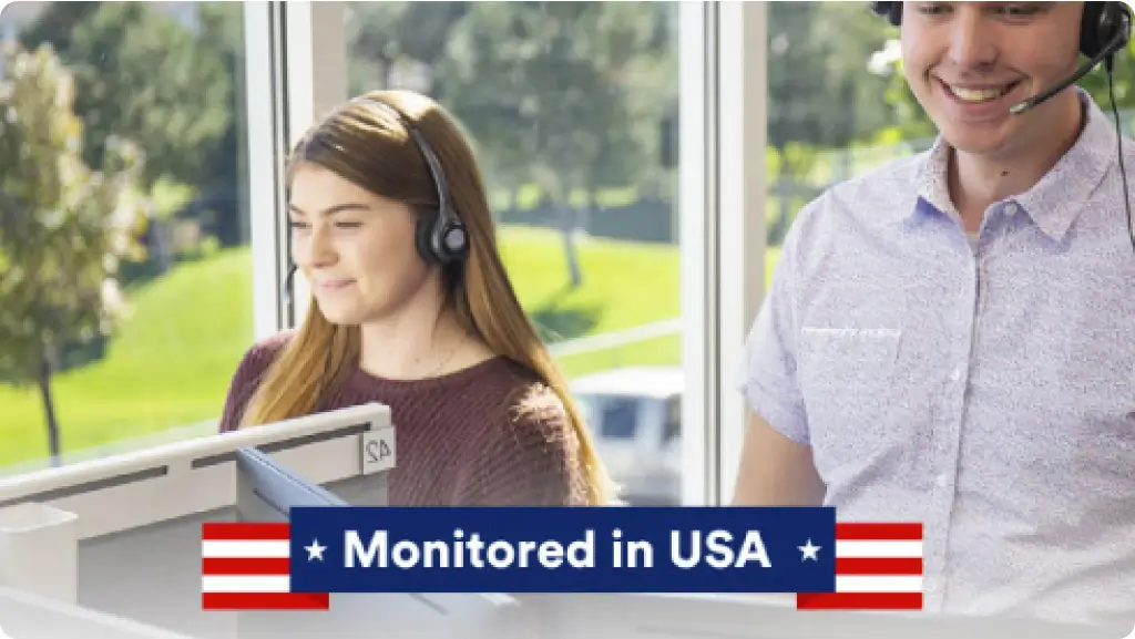 Medical alert dispatchers are shown accepting calls and smiling