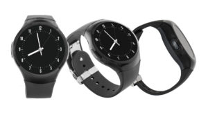 bay alarm medical all black sos smartwatch from different angles