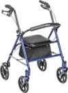 Rolling walker with seat, breaks, back support and 4 wheels