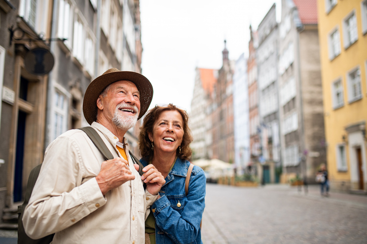 Elderly Couple Traveling