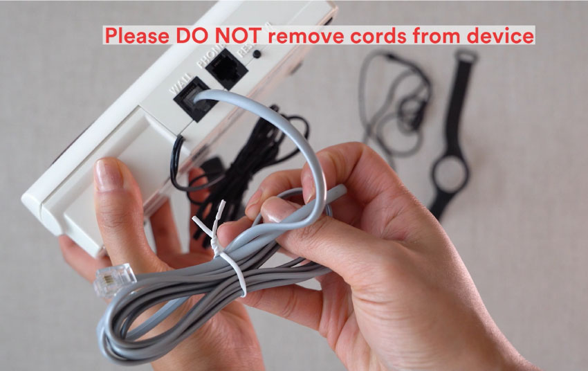 in home landline cords do not remove 