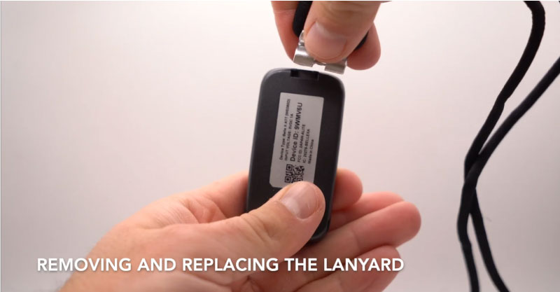 removing and replacing the sos mobile gps lanyard