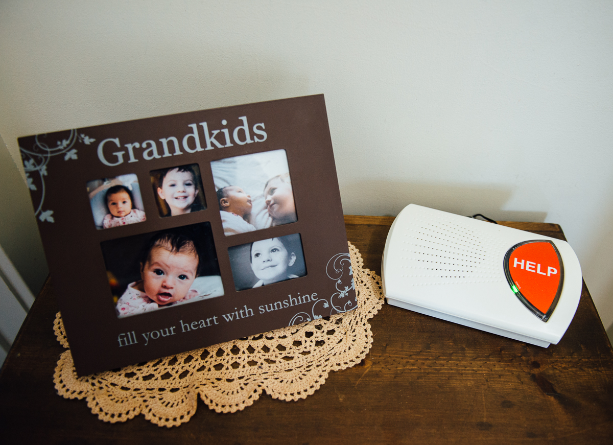 in-home medical alert system on table