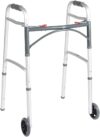 stainless steel walker with 2 wheels for seniors